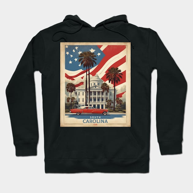 South Carolina United States of America Tourism Vintage Hoodie by TravelersGems